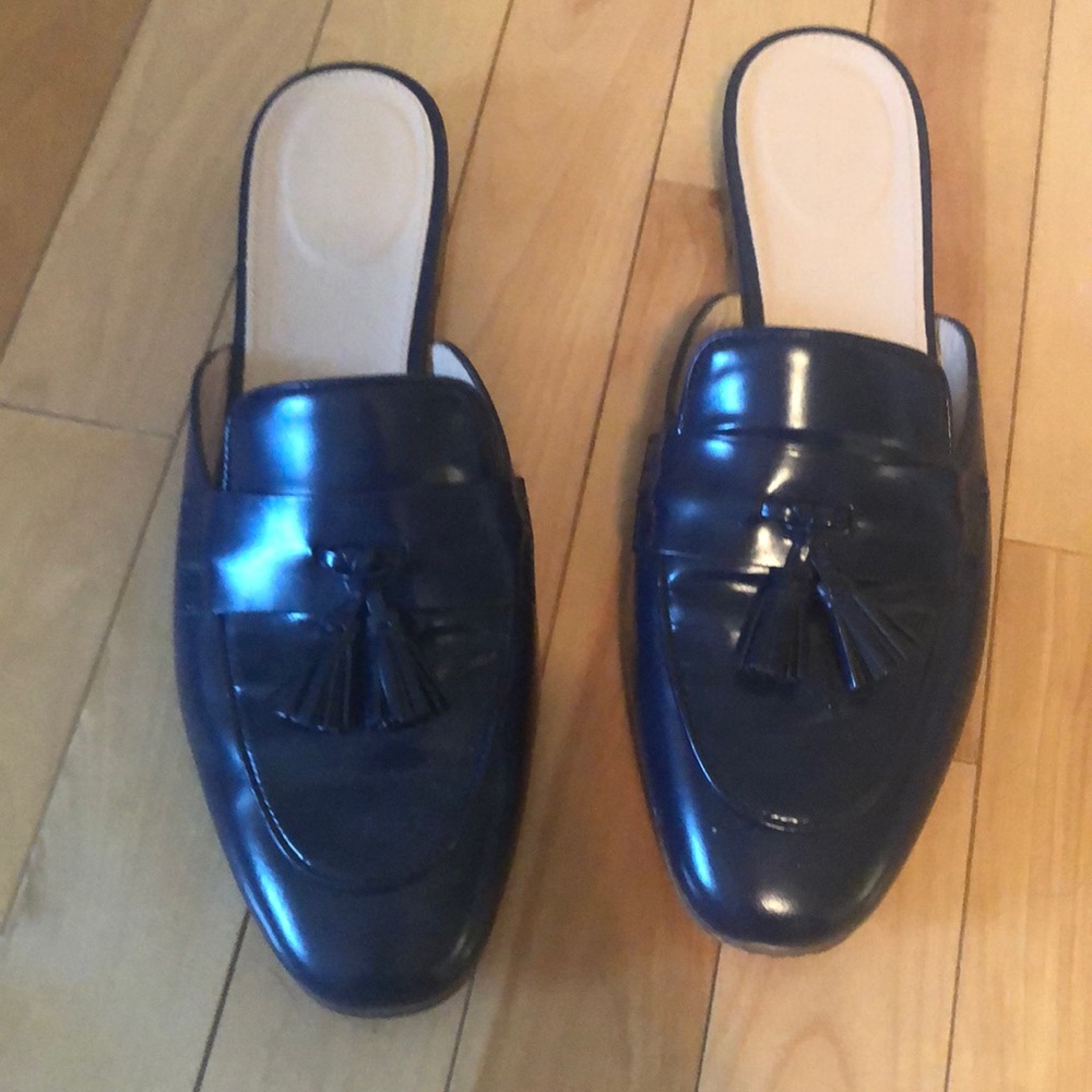 J.Crew leather loafer mules. Size 8.5